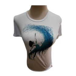 Polera Blanca Larga - Bailarina Azul